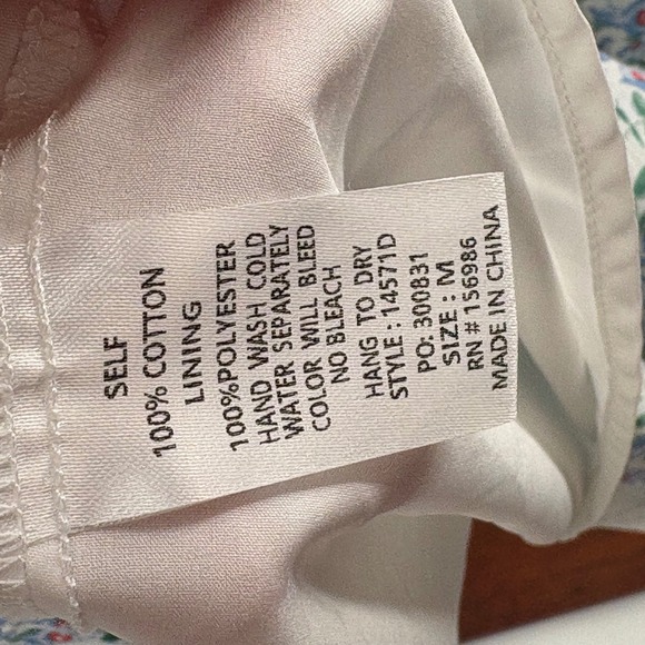 Idem Ditto Floral Tiered Mini Dress Tie Strap Cotton Womens Medium - Picture 5 of 6